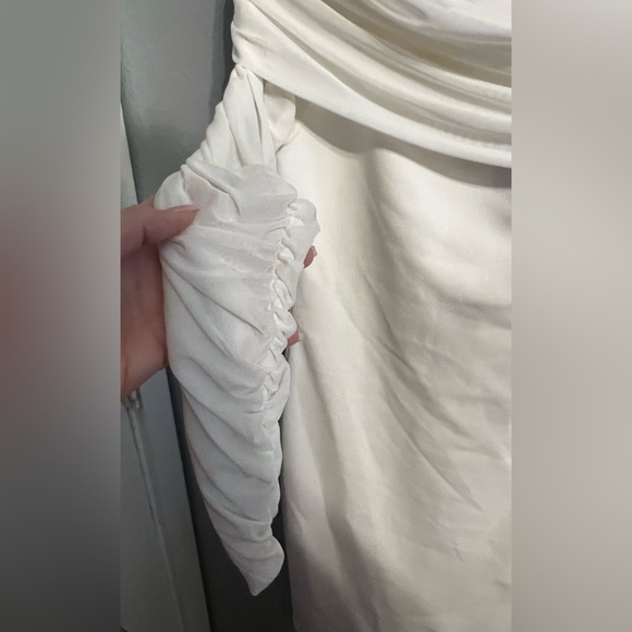 Fashion Nova White Off the Shoulder Dress - Picture 2 of 5